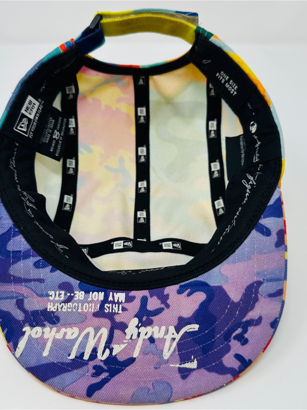 Andy Warhol Foundation New Era 5-Panel Hat Camo Pop Art Adjustable Hook Loop - Picture 7 of 15